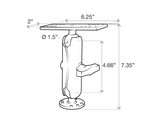 RAM Mount - Marine Electronics - Universal Mount - Gimbal Bracket Under 10lbs. - RAM-111U