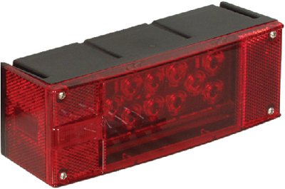 Optronics - Optronics ST17RBP Waterproof Low Profile 8 Function Driver Side Universal Marine Tail Light & License Plate Illuminator - ST17RBP