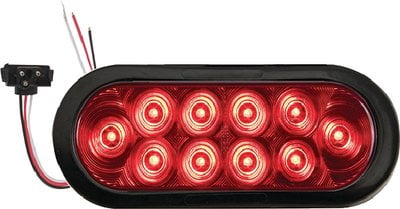 Optronics - 10LED 6 OVAL TAILLIGHT KIT,LED OVAL TAIL LIGHT KIT - STL74RKBP