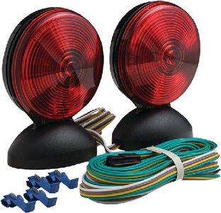 Optronics - Optronics TL22RK Magnet Mount Towing Light Kit Includes 20' Wishbone Style Wiring Harness - TL22RK