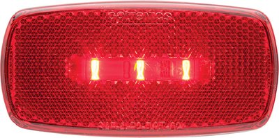 Optronics - LEDMARK LGHT OVL BLACK BSE RED - MCL32RBBP