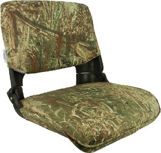 Springfield Marine - Skipper Seat, Black Shell With Mossy Oak Duck Blind Cushions - 1061021