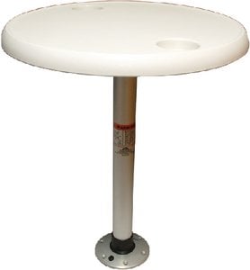 Springfield Marine - Thread-Lock™ 24" Round Table Package W/O Umbrella Socket (Includes Pedestal Set and Table Top) - 1690102