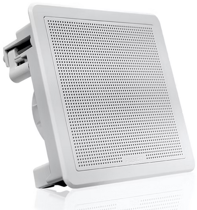 FUSION - FM-65SW FM Series 6.5" 120 Flush Mount Square Marine Speakers - White Grill - 120W - 010-02299-10