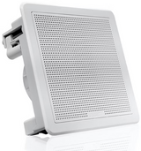 FUSION - FM-65SW FM Series 6.5" 120 Flush Mount Square Marine Speakers - White Grill - 120W - 010-02299-10