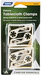 Camco Marine - Deluxe Tablecloth Clamps 4/pk Replaces P/n 117-51077 Rvx - 51077