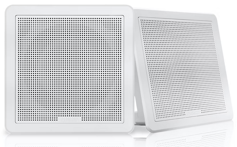 FUSION - FM-65SW FM Series 6.5" 120 Flush Mount Square Marine Speakers - White Grill - 120W - 010-02299-10