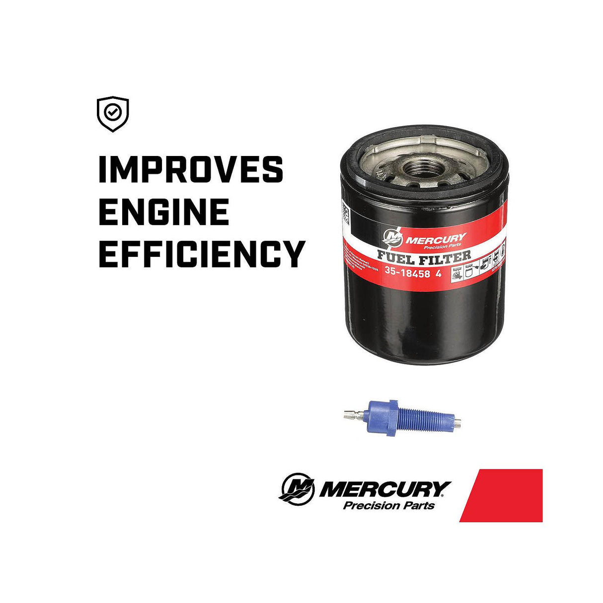 Mercury Water Separating Fuel Filter - Fits Mercury/Mariner V?6 EFI/DFI 1996 - Newer - 35-18458T4