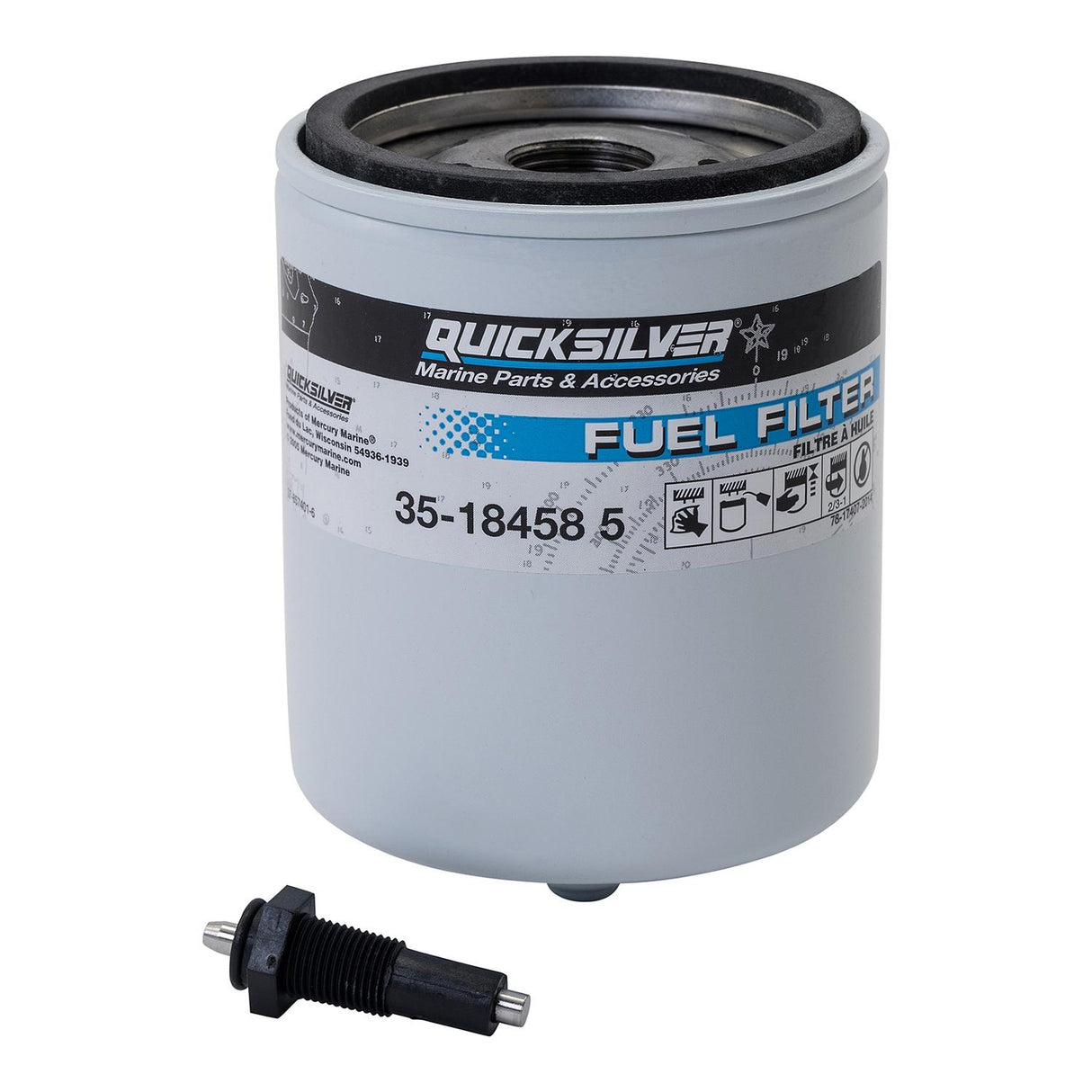 Mercury Quicksilver - Outboard Water Separating Fuel Filter - Fits Mercury - Mariner V-6 EFI 1995 - Earlier - 35-18458Q3
