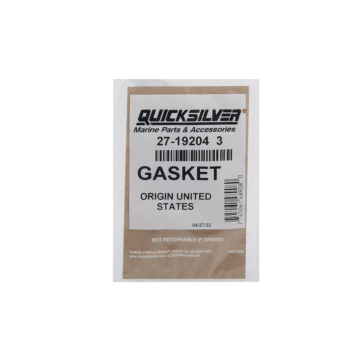 Mercury - Gasket - 27-192043