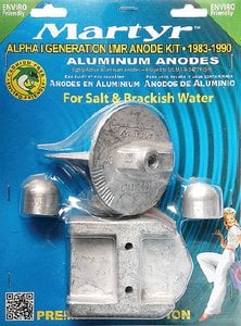 Martyr Anodes - Mercruiser Al;pha I Gen I Anode Kit, Aluminum - CMALPHAGEN1KITA