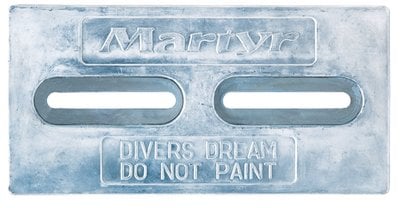 Martyr Anodes - CMDIVERMINI Hull Zinc Anode 1/2" x 3.9" x 5.9" - CMDIVERMINI