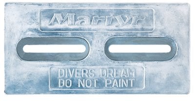 Martyr Anodes - CMDIVER Hull Anode 1/2" x 6" x 12" - CMDIVERM