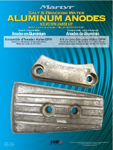 Martyr Anodes - Anode Kit For Volvo Penta DPH Engine (Contains 1-3588745, 1-3863206 and Fastening Hardware) - CMDPHKITA