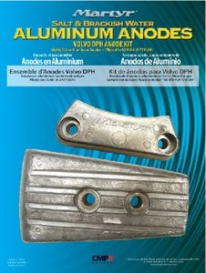 Martyr Anodes - Anode Kit For Volvo Penta DPH Engine (Contains 1-3588745, 1-3863206 and Fastening Hardware) - CMDPHKITZ