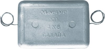 Martyr Anodes - Zinc Hull Anode 5" x 9" - CMPPWZ