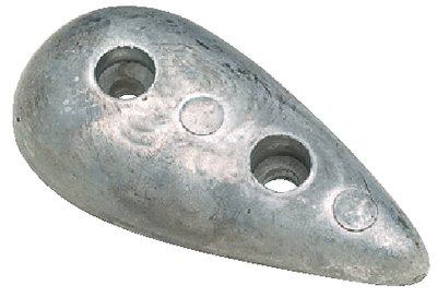 Martyr Anodes - Tear Drop Zinc Hull Anode .6" x 1.8" x 3.4" - CMT20