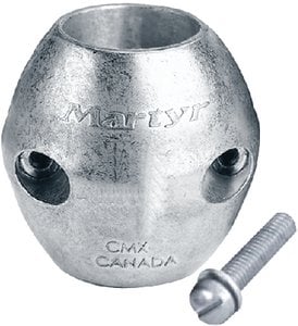 Martyr Anodes - Streamlined Shaft Zinc Anode With Stainless Steel Slotted Head - CMX01S