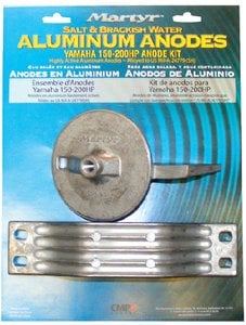 Martyr Anodes - Anode Kit For Yamaha 150-200 HP Outboards (Contains 1-6G54525101, 1-6J94537101 and Fastening Hardware) - CMY150KITM
