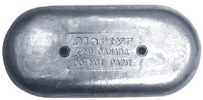 Martyr Anodes - Zinc Hull Anode (For Sea Ray) 1.25" x 6.25" x 14" - CMZ24BSZ