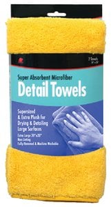 Buffalo Industries - Buffalo Microfiber Detail Towels 20" x 20", Yellow - 65004