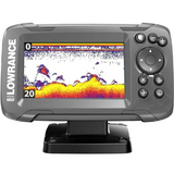 Lowrance - HOOK2 - 4x 4" GPS Bullet Fishfinder with Track Plotter Transom Mount Bullet Skimmer Transducer - 000-14014-001