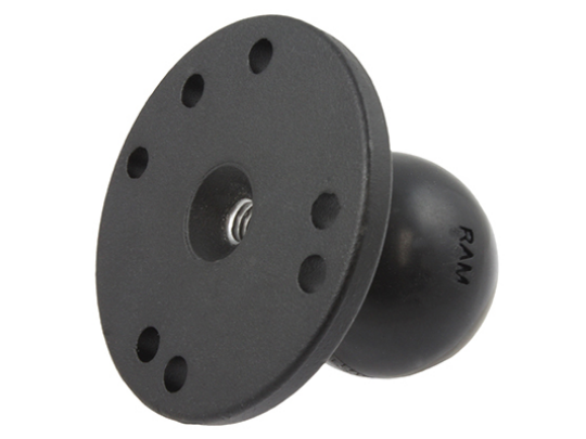 RAM Mount - 2.5" Round Base with 0.31-18 Female Thread & 1.5" Ball - AMPs Pattern - RAM-202U-MT1