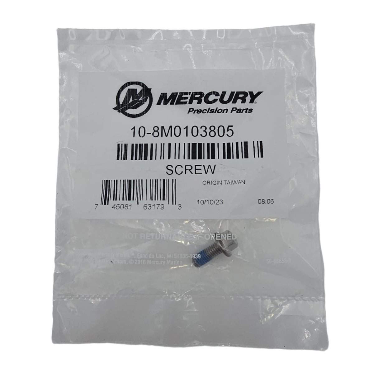 Mercury - Stainless Steel Screw (M6x16mm) - 10-8M0103805