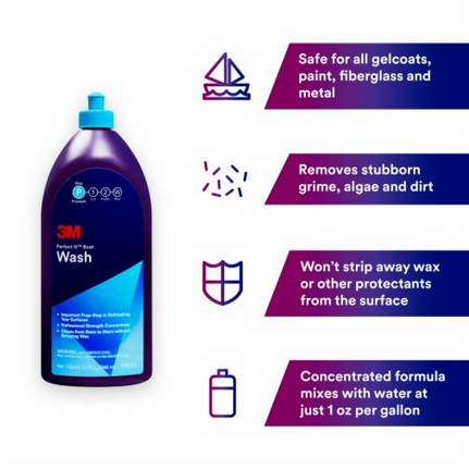 3M MARINE - PERFECT-IT BOAT WASH - 32 oz. - 09035