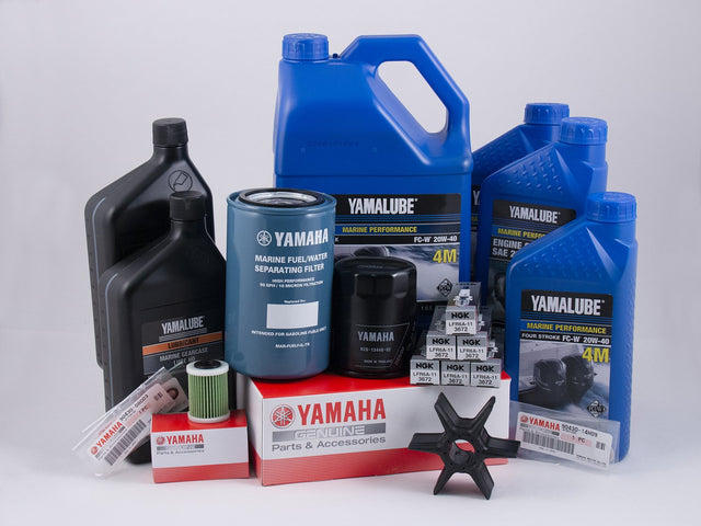 Yamaha F225 F250 F300 4.2L V6 100 Hour Service Maintenance Kit with Cooling - Yamalube 20W40 - 2020 - Current - See Description for Applicable Models