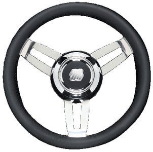 Uflex - Morosini Steering Wheels - Black Poly - Chrome - MOROSINIUCHB