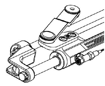 Uflex - Silversteer Front Mount Hydraulic Steering Cylinder with Offset Arm - UC128SVS2