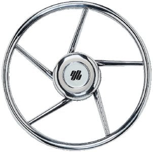 Uflex - Steering Wheel - Stainless Steel Grip - 5-Spoke - V06