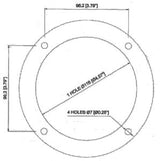 Uflex - Round Mounting Flange - for Front Mount Helm - X57