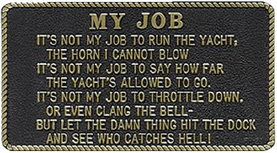 Bernard Engraving - Fun Plaques - My Job - FP021