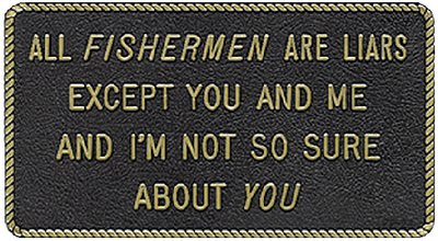 Bernard Engraving - Fun Plaques - All Fishermen Are Liars - FP024