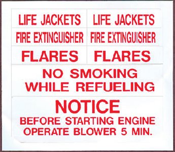 Bernard Engraving - Informational Label - Red Safety Label Set - IL04