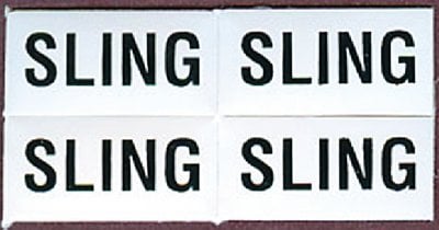 Bernard Engraving - Informational Label - Set of 4 "Sling" Labels - IL07