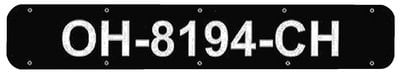 Bernard Engraving - Boat Registration Plates - 24" - Black - RP2400B