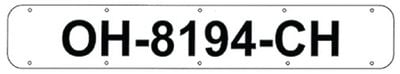 Bernard Engraving - Boat Registration Plates - 24" - White - RP2400W