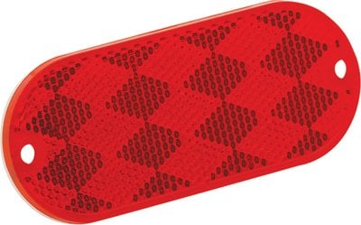 Fulton Products - REFLECTOR RED W/MNT HOLE,OBLONG REFLECTORS - 7178010