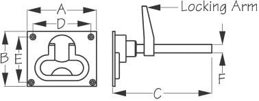 Sea-Dog - Handle/Latch - Cast Stainless Steel - 3-3/4" x 3" - 221835-1