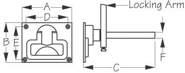 Sea-Dog - Hatch Handle Latch - 3-3/4" x 3" - 222440-1