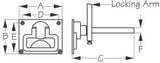 Sea-Dog - Hatch Handle Latch - 3-3/4" x 3" - 222440-1