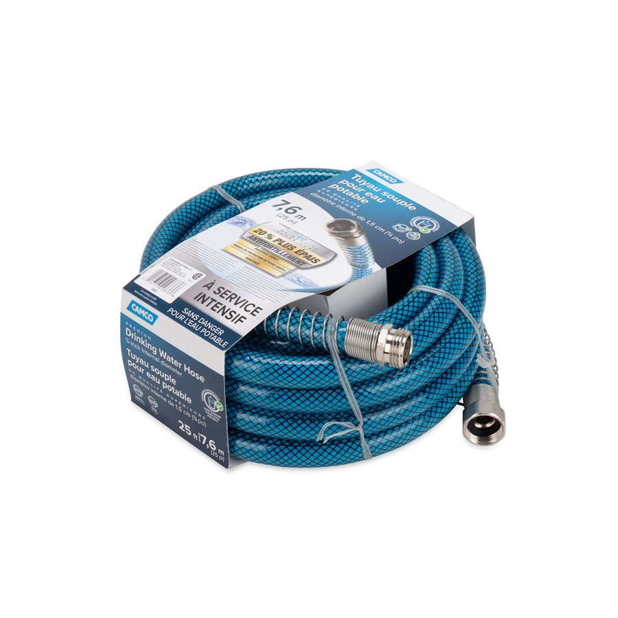 Camco - TastePURE Premium Drinking Water Hose - 25' x 5/8" ID - Anti-Kink - 22833