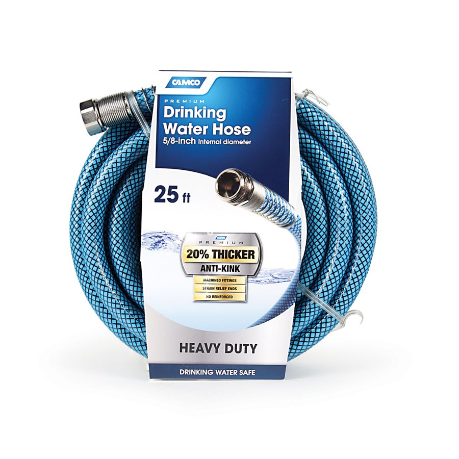 Camco - TastePURE Premium Drinking Water Hose - 25' x 5/8" ID - Anti-Kink - 22833