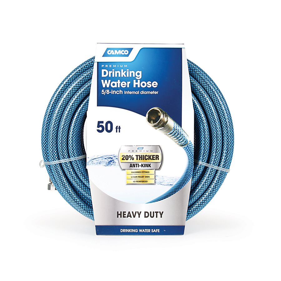 Camco - TastePURE Premium Drinking Water Hose - 50' x 5/8" ID - Anti-Kink - 22853