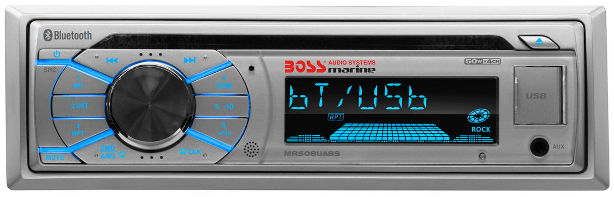 Boss Audio - Systems - MP3,CD,AM/FM,USB,SD,BT-SILVER - MR508UABS