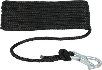 Attwood Marine - Solid Braid MFP Anchor Line, 3/8" x 50' Black - 117427