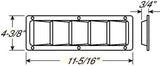 Attwood Marine - Louvered Vent - Stainless Steel - 11-5/16" Length x 4-3/8" Height x 3/4" Diameter - 14885